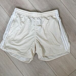 adidas Men's Cream Athletic Shorts